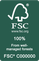 FSC Forest Steward Council 100 percent