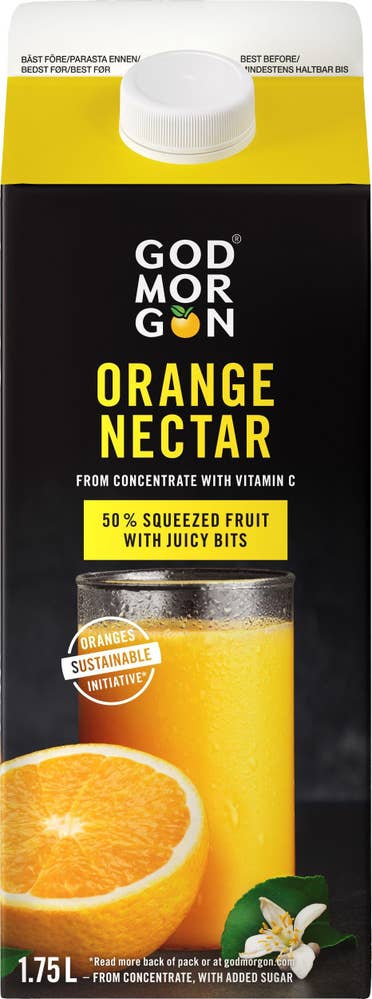 God Morgon® Dryck Apelsin Nektar med Fruktkött
