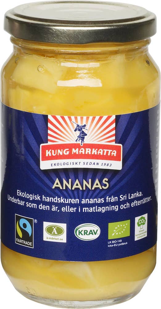 Kung Markatta Ananasbitar KRAV Fairtrade