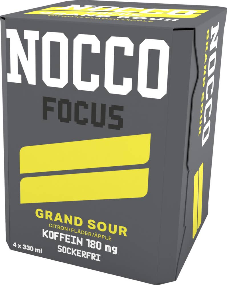 Nocco Energidryck Focus Grand Sour Sockerfri 4-p