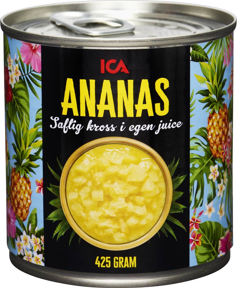 Ej sorterad Ananaskross juice konserverad Ica
