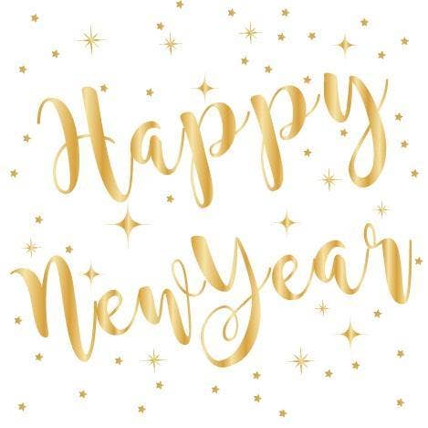 Hedlundgruppen Servett Guldfolie "Happy New Year" FSC