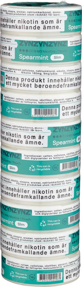 Zyn Spearmint Slim Strong Stock