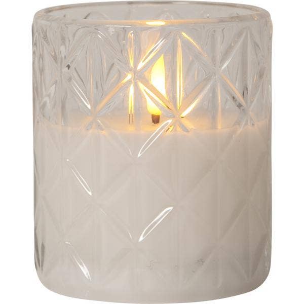 Star Trading Ljus LED Flamme Romb Transparent 9x10cm
