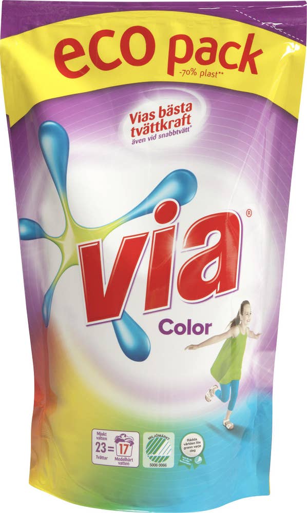 Via Flytande Tvättmedel Color Refill Via