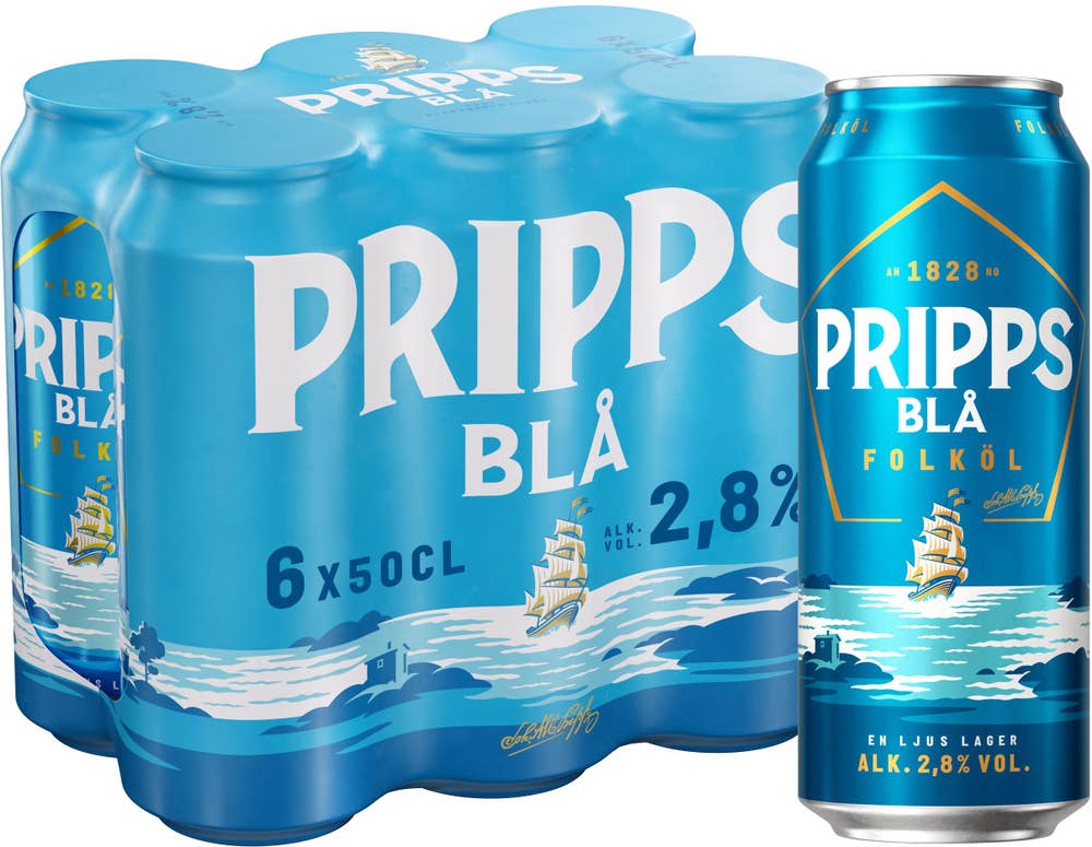 Pripps Blå Öl 2,8% 6x50cl