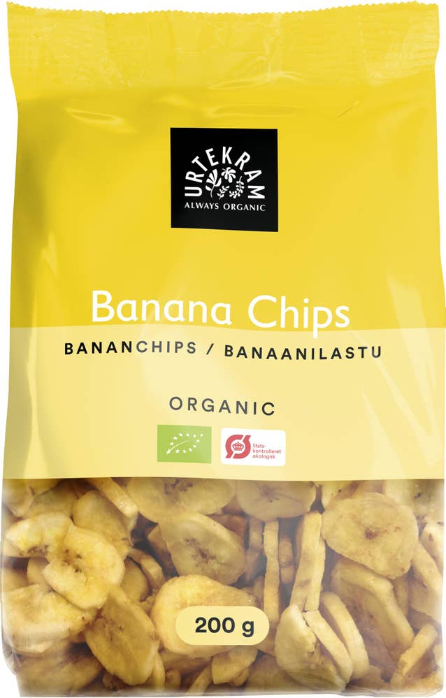 Urtekram Spröda Bananchips Ekologiska