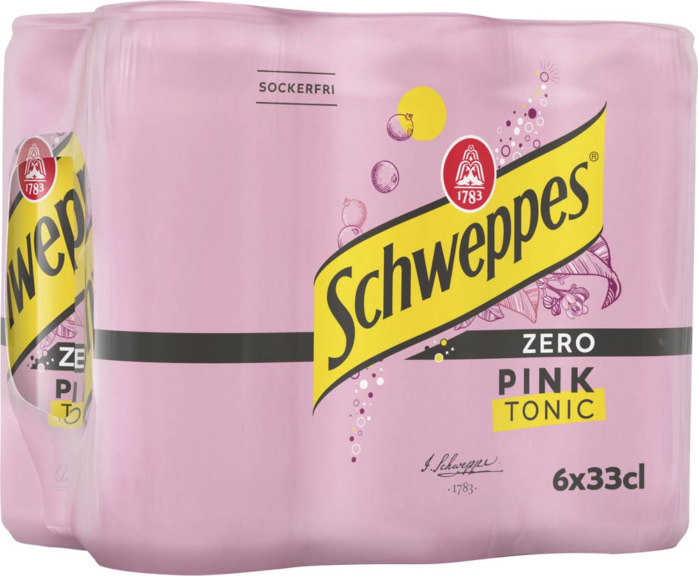 Schweppes Pink Tonic Zero 6x33cl