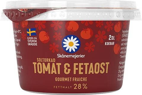 Skånemejerier Crème Fraiche Gourmet Soltorkad Tomat & Fetaost 28%
