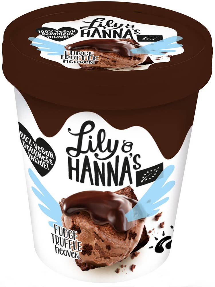 Lily & Hanna's Rawfood Ice Dream Glass Fudge Truffle Heaven Vegansk EKO Lily & Hanna's