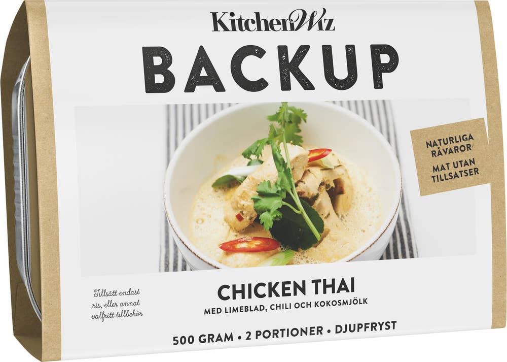Backup Chicken Thai Fryst 2 portioner