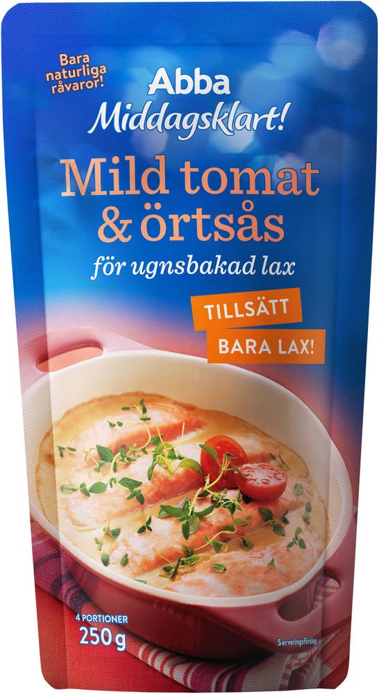 Abba Middagsklart Mild Tomat & Örtsås för Ugnsbakad Lax