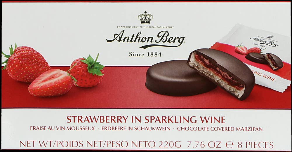 Anthon Berg Praliner Jordgubbar i Mousserande Vin