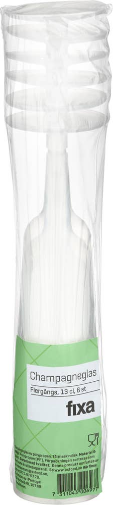 Fixa Champagneglas Plast