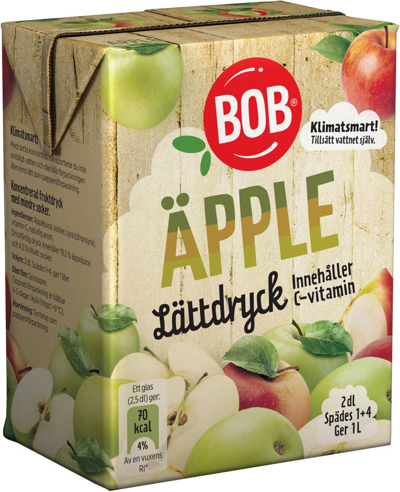 Bob Lättdryck Äpple BOB