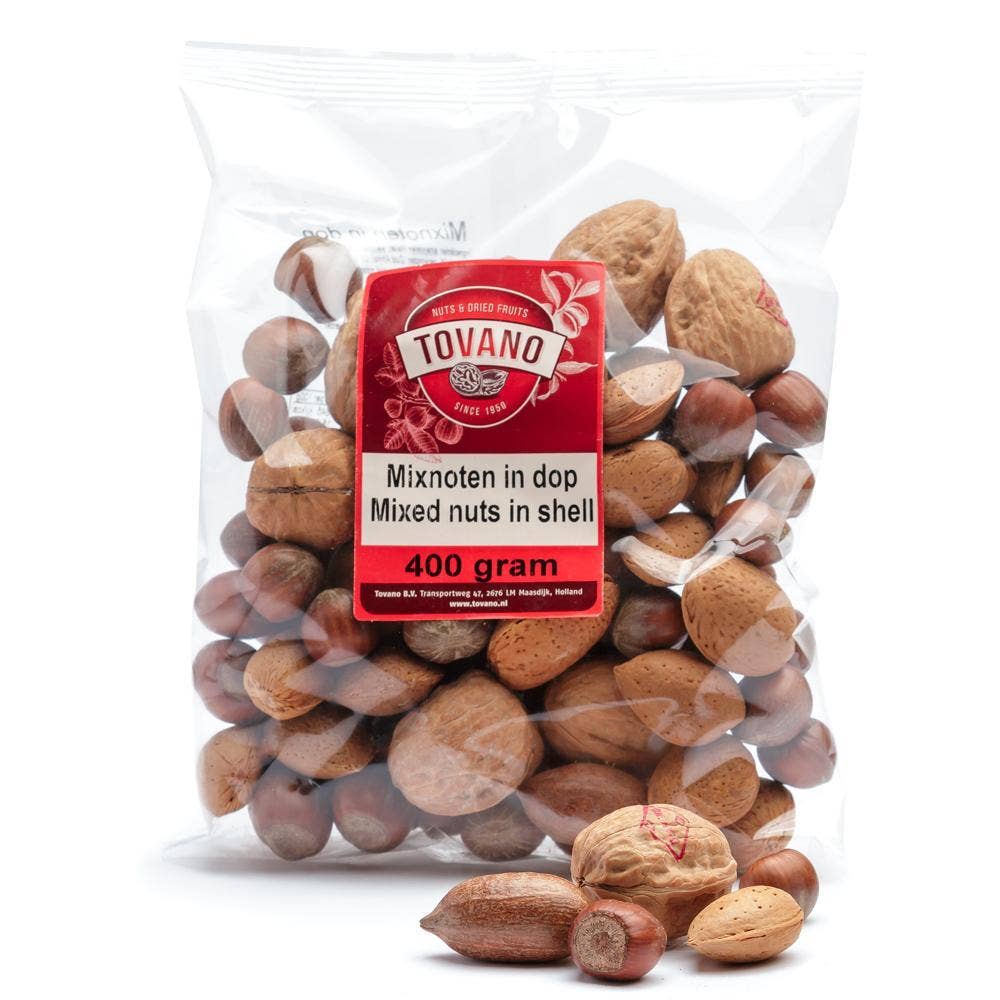 Mixnötter 4 sorter med skal Klass1 Nederländerna, Mixat ursprung
