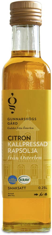 Gunnarshögs Gård Rapsolja Kallpressad Citron KRAV 250ml Gunnarshögs Gård