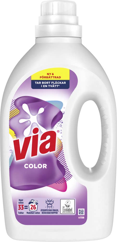 Via Flytande Tvättmedel Color