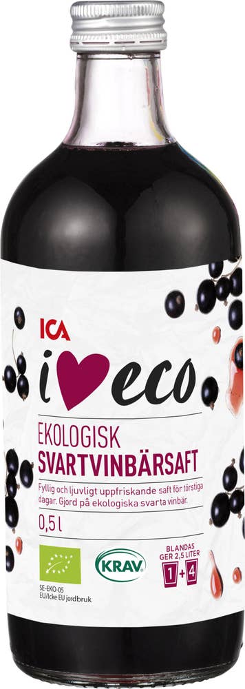 Ej sorterad Svartvinbärssaft Ica Eco