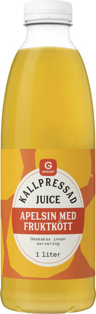 Garant Kallpressad Apelsinjuice med Fruktkött