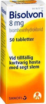 Bisolvon 8 mg, Bromhexin, tablett, 50 st