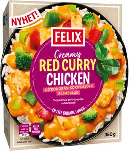 Felix Creamy Red Curry Chicken Bowl Fryst