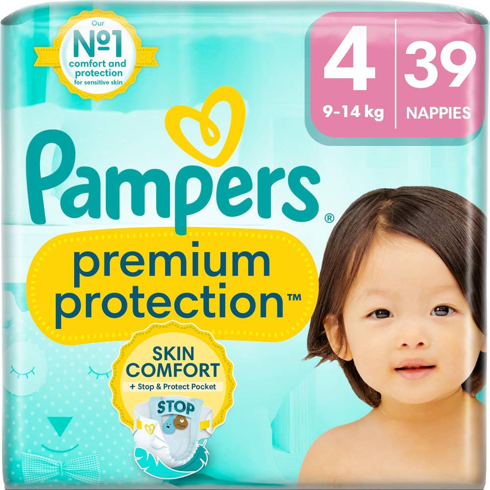 Pampers Blöja Premium Protection S4 9-14kg 39-p Pampers