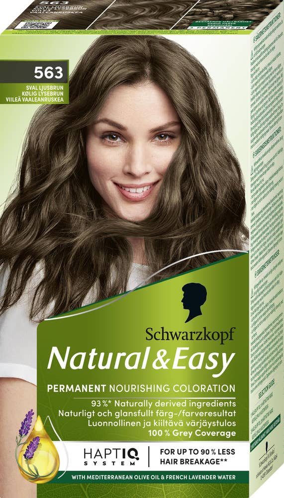 Natural & Easy Hårfärg 563 Sval Ljusbrun Schwarzkopf Natural & Easy