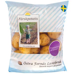 Färskpotatis Svensk Tvättad Klass1