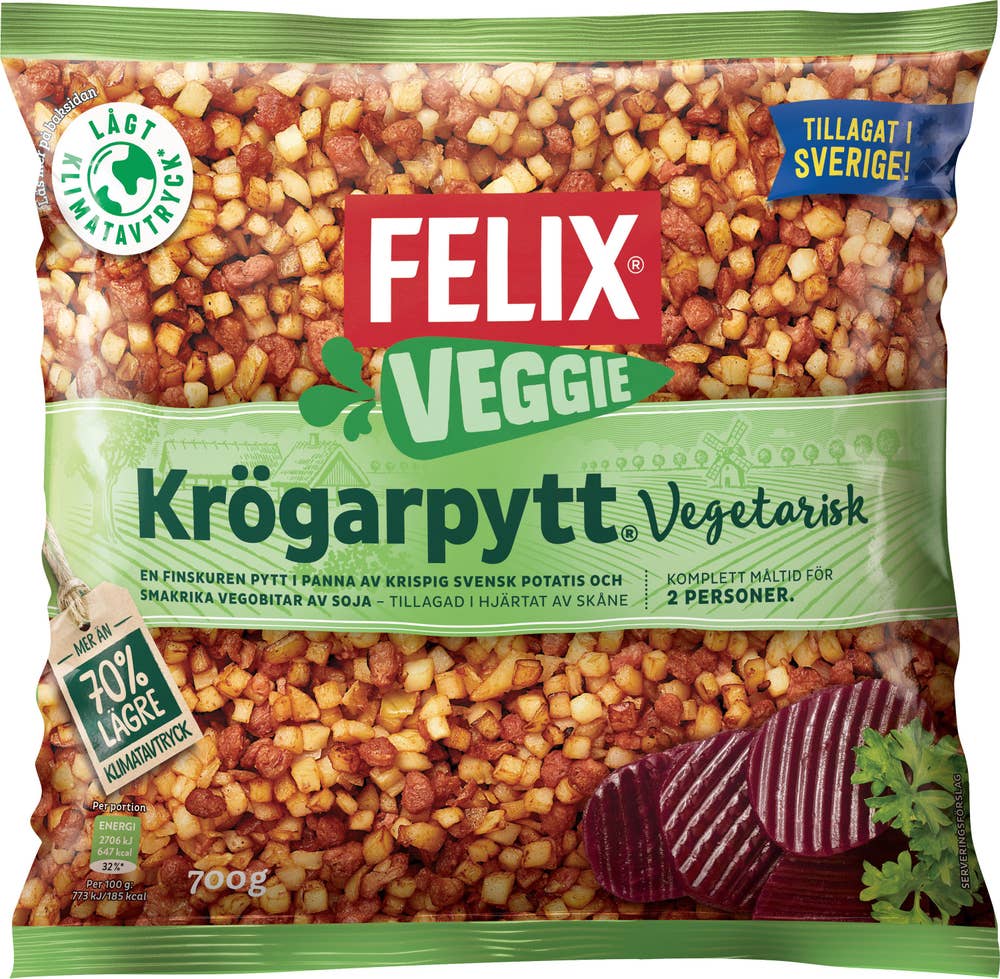 Felix Krögarpytt Vegetarisk Fryst 700g