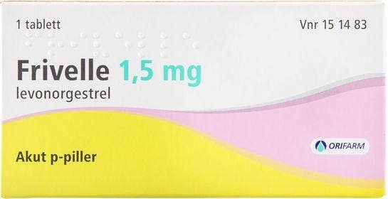 Frivelle 1,5 mg, Levonorgestrel, tablett, 1 st
