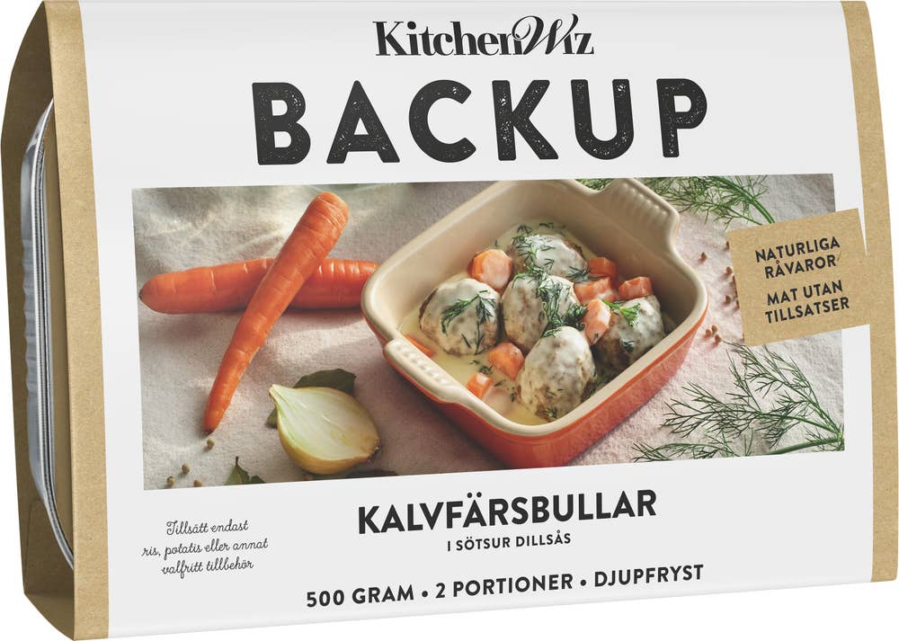 Backup Kalvfärsbullar i Sötsur Dillsås Fryst 2 portioner