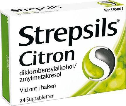 Strepsils Citron, Diklorobensylalkohol/Amylmetakresol, sugtablett, 24 st