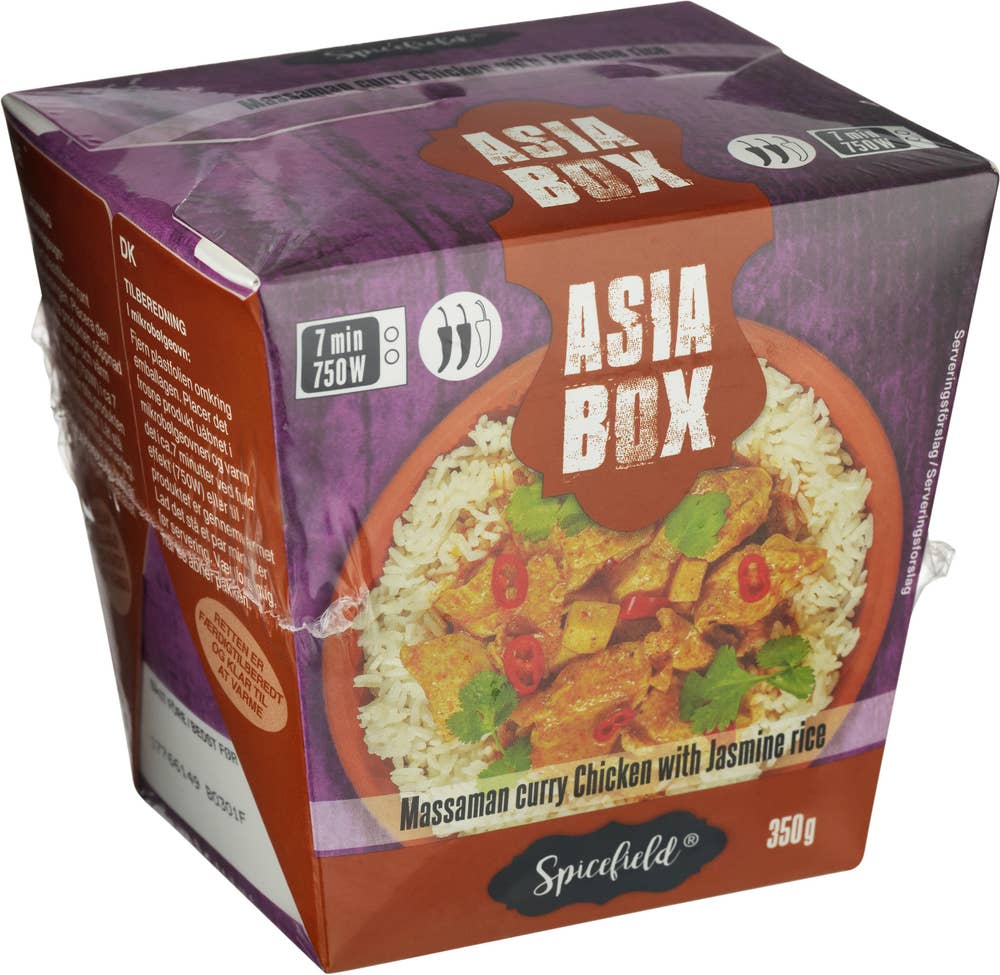 Spicefield Asia Box Massaman Curry Kyckling med Jasminris Fryst