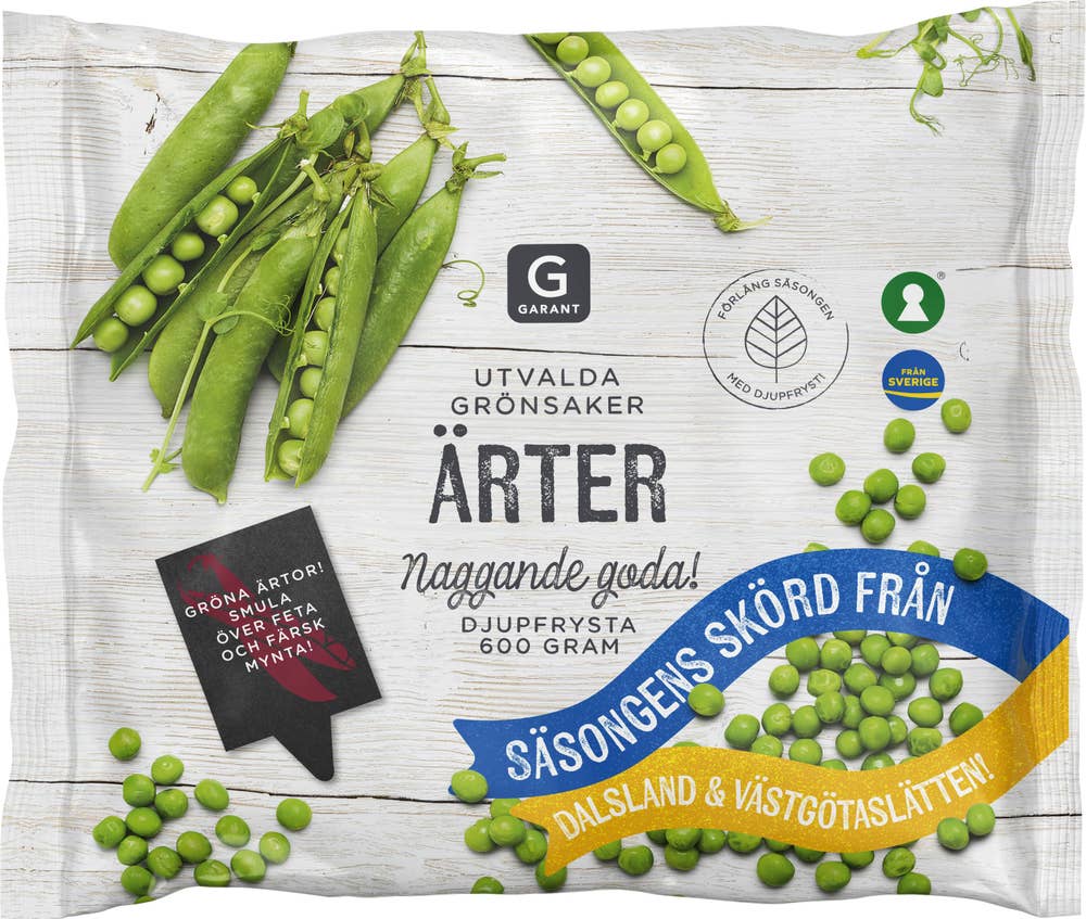 Garant Svenska Ärter Frysta 600g