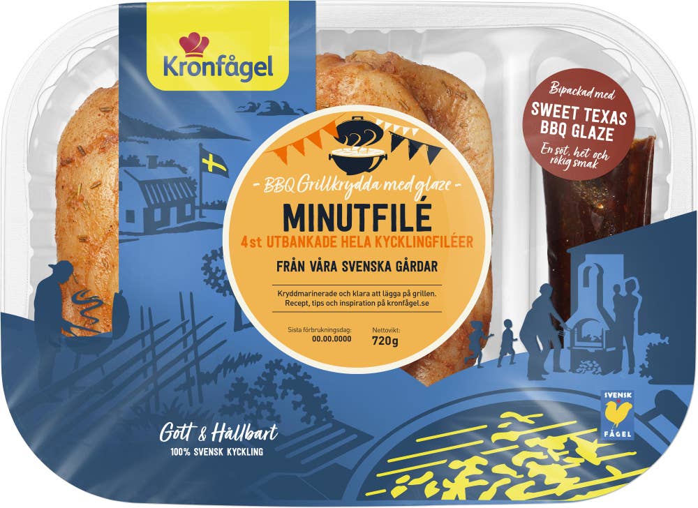 Kronfågel Minutfilé Grillkrydda med Glaze