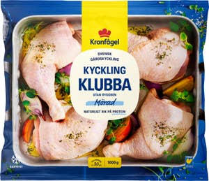 Kronfågel Kycklingklubbor Mörade Frysta