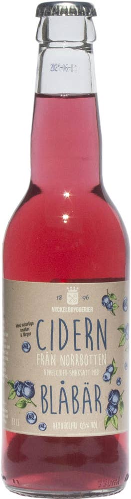 Nyckelbryggerier Cider Blåbär Alkoholfri 0,5% 33cl Nyckelbryggerier