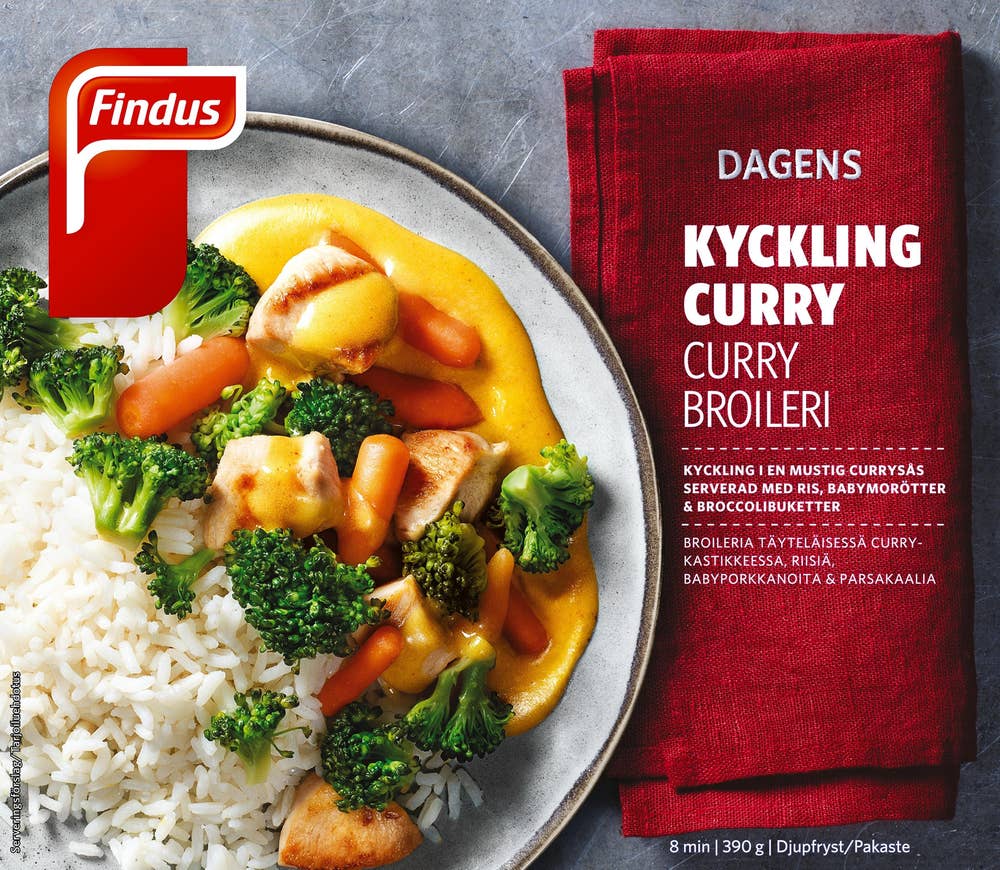Findus Kycklingfilé Curry Fryst