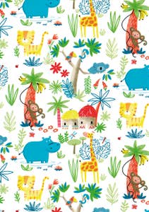 Boutique Presentpapper Djur 500x50cm