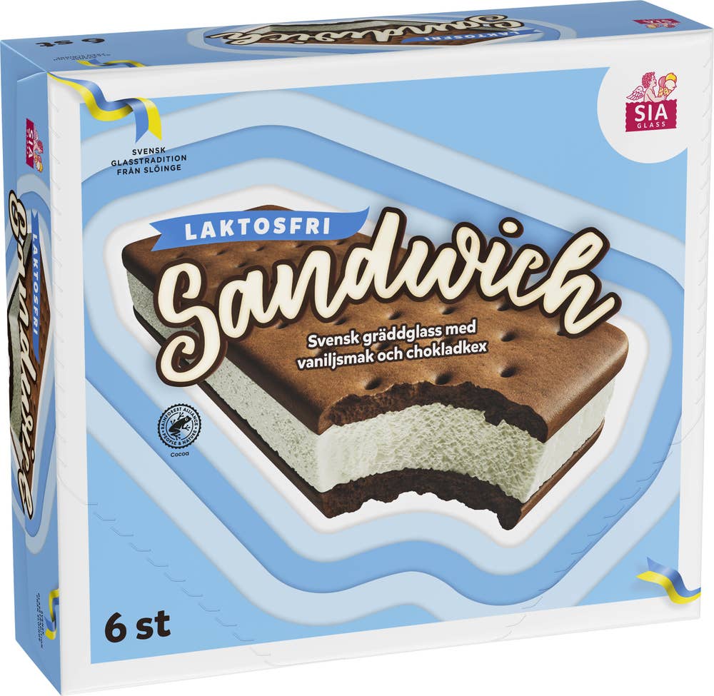 SIA Glass Glass Sandwich Laktosfri