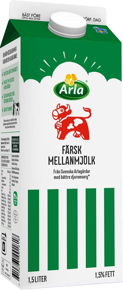 Arla Ko® Färsk Mellanmjölk 1,5%