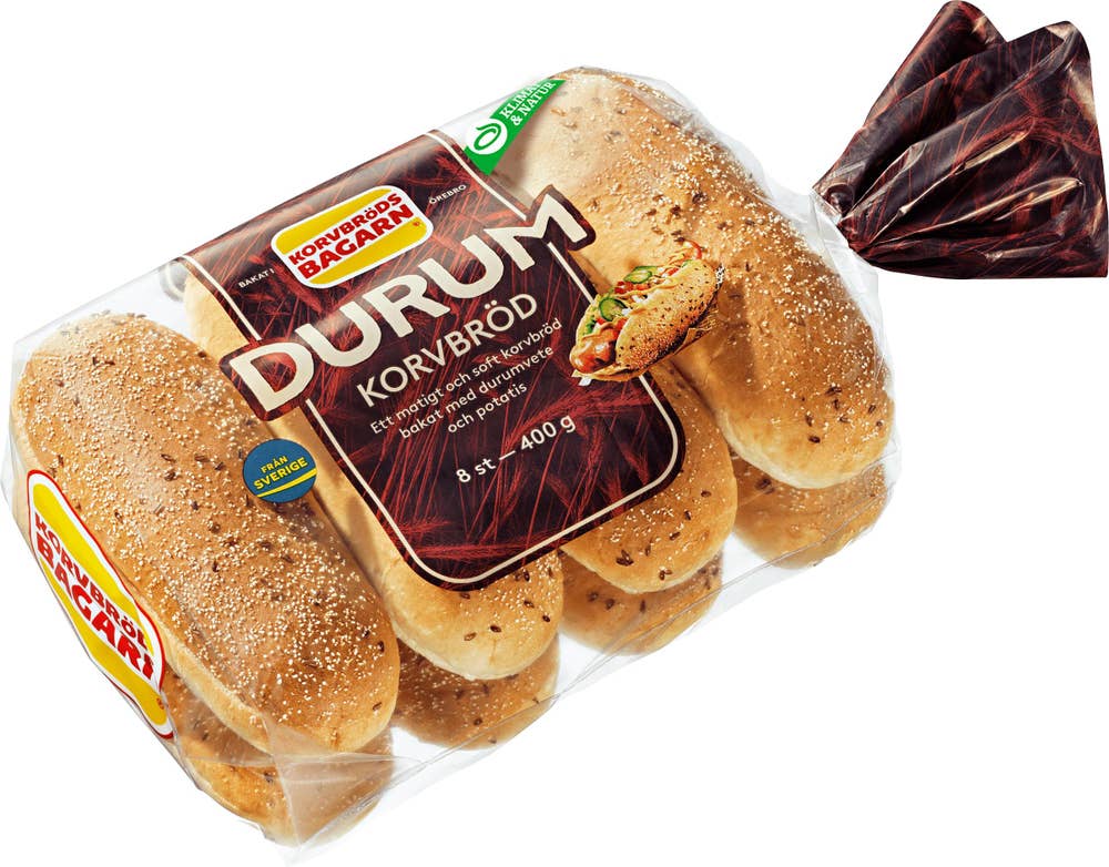 Korvbrödsbagarn Korvbröd Durum 8-p