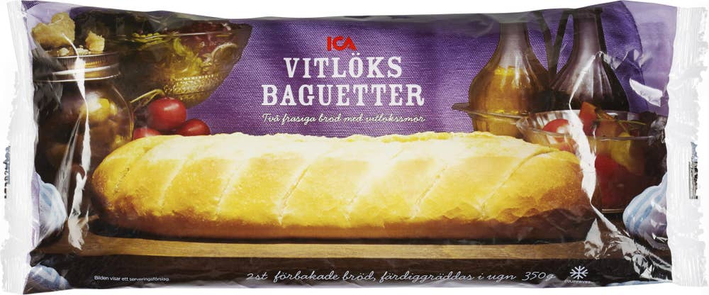Ej sorterad Vitlöksbaguetter 2x Ica
