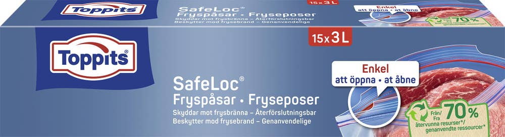Toppits Fryspåsar Safeloc 3L