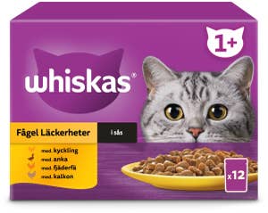 Whiskas Kattmat Poultry i Sås 12x85g