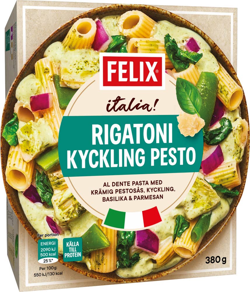 Felix Rigatoni Kyckling & Pesto Fryst