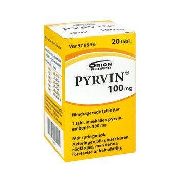 Pyrvin 100 mg, Filmdragerad tablett, 20 st
