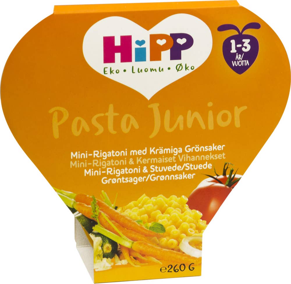 Ej sorterad Mini-Rigatoni 1-3År Hipp