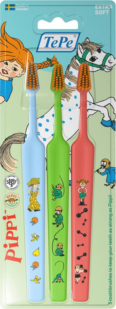 TePe Pippi Tandborste +3 År